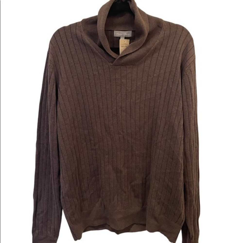 NWT Toscano Firenze Men Large Merino Wool Sweater $162